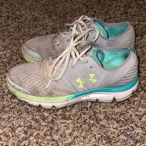 Under Armour Women's Speedform Gray and Lime Athletic Shoes